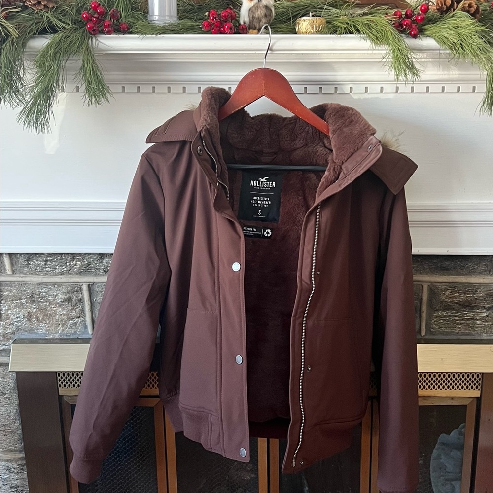 Hollister Chocolate Brown All-Weather Jacket